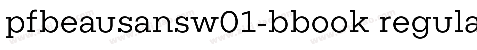 pfbeausansw01-bbook regular字体转换
